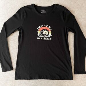 Black Long Sleeve Graphic Tee